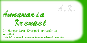 annamaria krempel business card